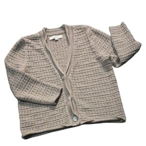 LOFT L Textured Cardigan Sweater
